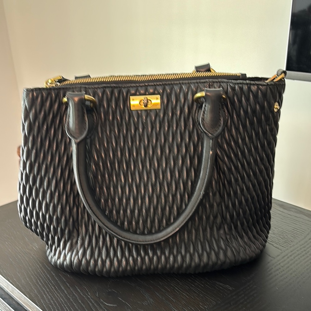J. Crew Black Quilted Shoulder Bag